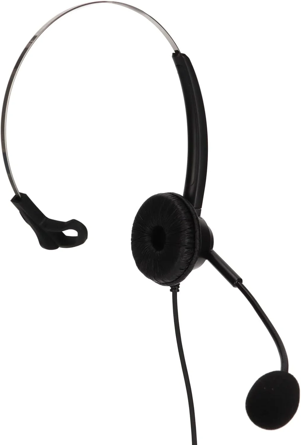 هدست با میکروفون، هدست تجاری تک گوش H360‑2.5MV با فیش 2.5 میلی‌متری، مشکی، تنظیم صدا، حذف نویز، هدست تلفن برای مرکز تماس و خدمات مشتری