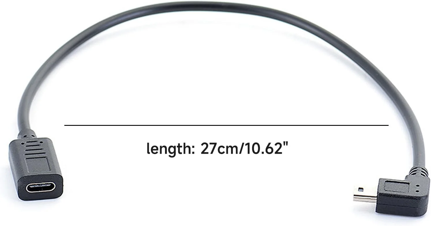 تبدیل مادگی USB Type C به نری MiniUSB 5P برای پخش کننده های MP3 و دوربین های دیجیتال (پلاستیکی) تبدیل مادگی USB Type C به نری MiniUSB 5P برای پخش کننده های MP3 و دوربین های دیجیتال (پلاستیکی)