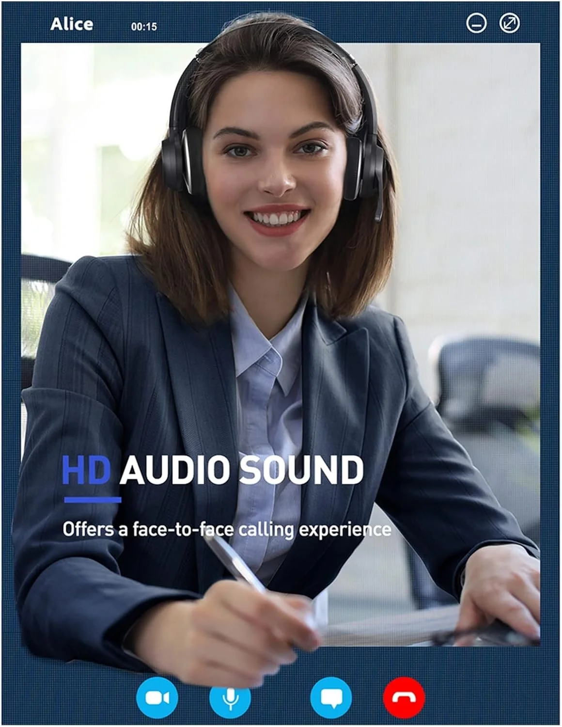 هدست هنزالا با میکروفون، هدفون بی سیم اداری با پایه شارژ، بلوتوث 5.0، هدست دوگانه CVC8.0 با قابلیت حذف نویز برای مرکز تماس، فناوری حذف نویز برای تماس بدون وقفه هدست هنزالا با میکروفون، هدفون بی سیم اداری با پایه شارژ، بلوتوث 5.0، هدست دوگانه CVC8.0 با قابلیت حذف نویز برای مرکز تماس، فناوری حذف نویز برای تماس بدون وقفه