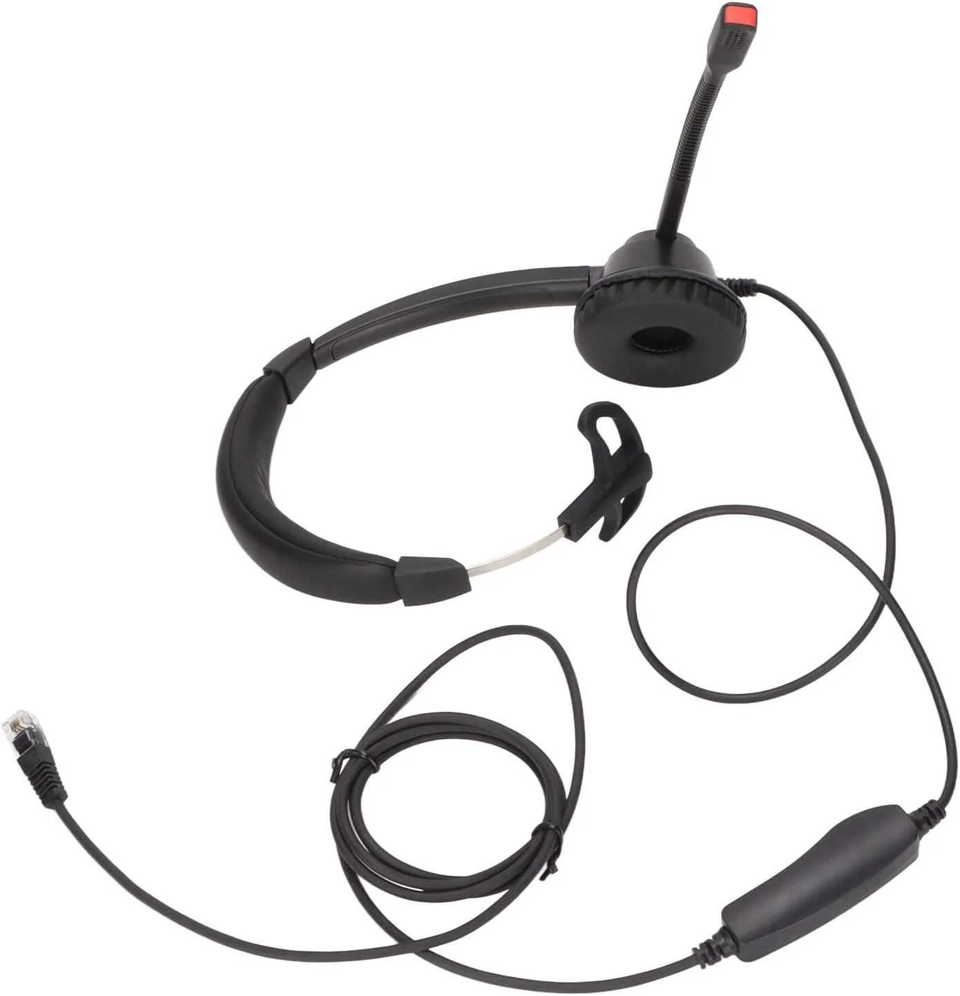 هدست تلفن تجاری تک گوش RJ9، هدست خدمات مشتری تک گوش، هدست تلفن ثابت VOIP با قابلیت تنظیم صدا