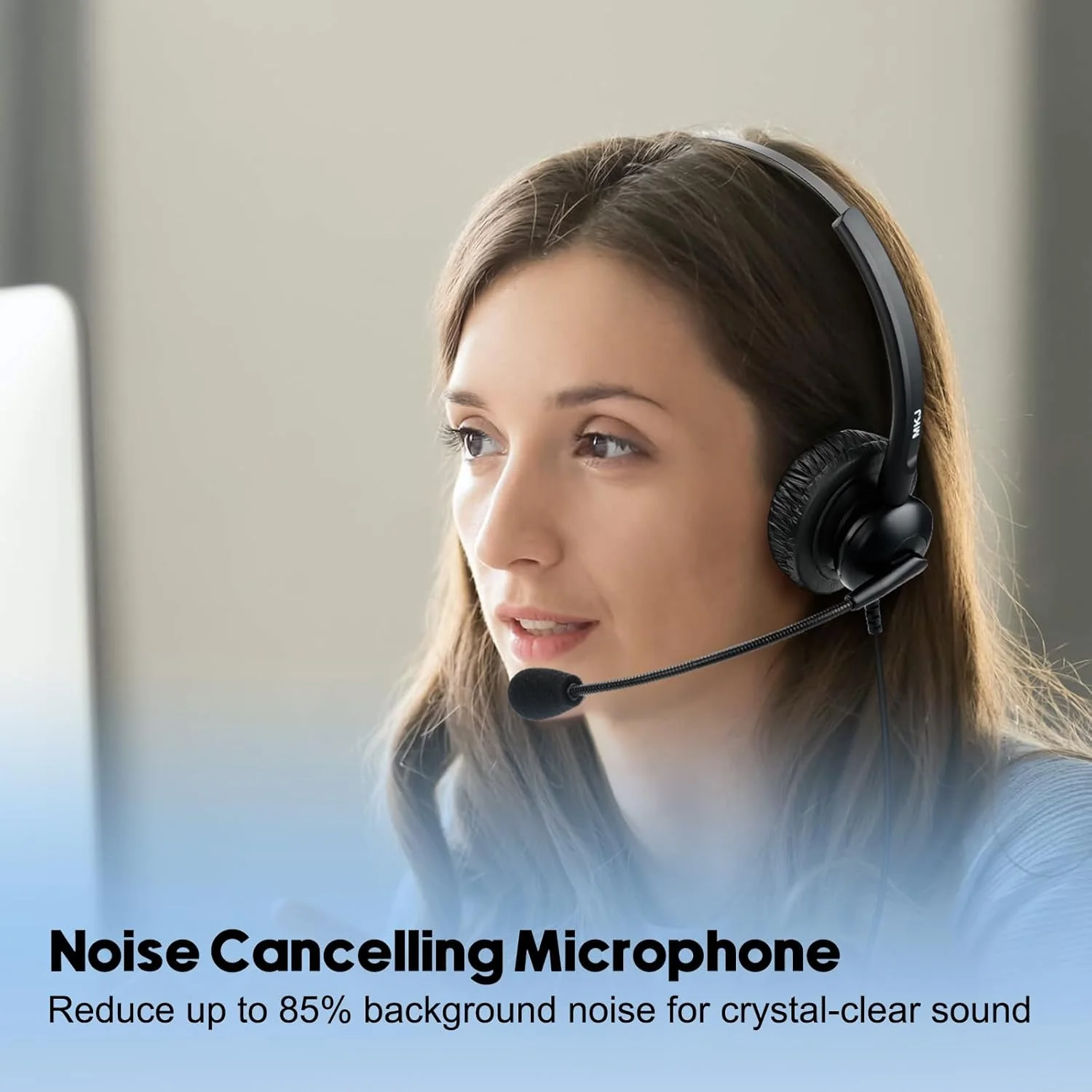 هدست تلفن MKJ برای تلفن های اداری، هدفون سیمی با میکروفون حذف نویز برای مراکز تماس، تلفن های IP، T22P T26P 46G 48G Snom 320 Panasonic GXP-2170 Sangoma s705 هدست تلفن MKJ برای تلفن های اداری، هدفون سیمی با میکروفون حذف نویز برای مراکز تماس، تلفن های IP، T22P T26P 46G 48G Snom 320 Panasonic GXP-2170 Sangoma s705