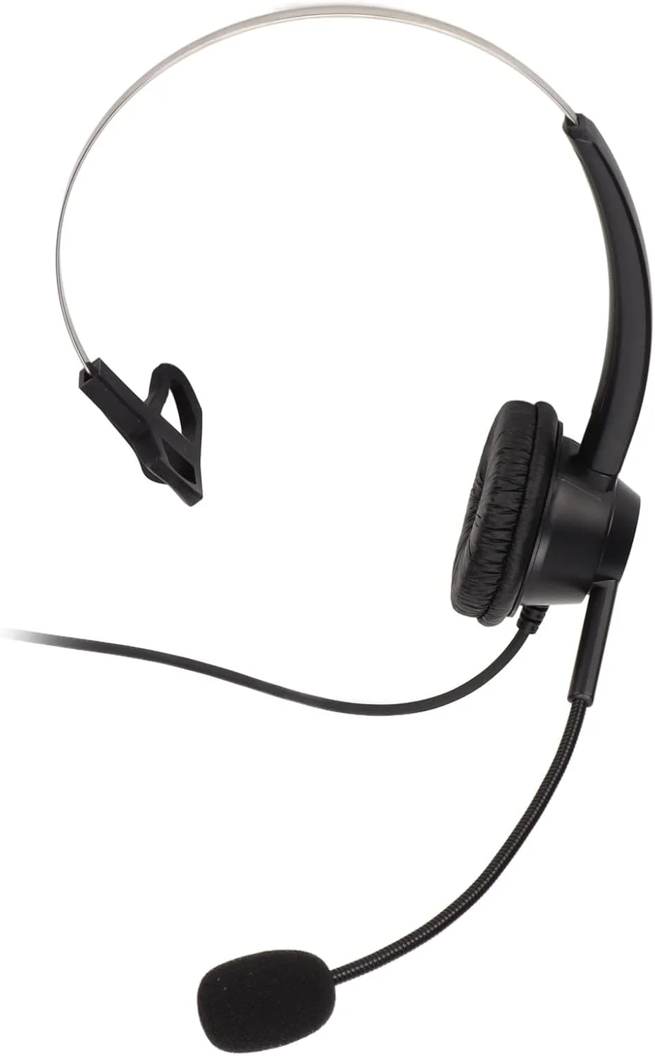 هدست تک گوش، هدست تجاری 2.5 میلی‌متری با تنظیم صدا و بی‌صدا کردن میکروفون، برای تماس‌های کنفرانس مرکز تماس و بازاریابی تلفنی