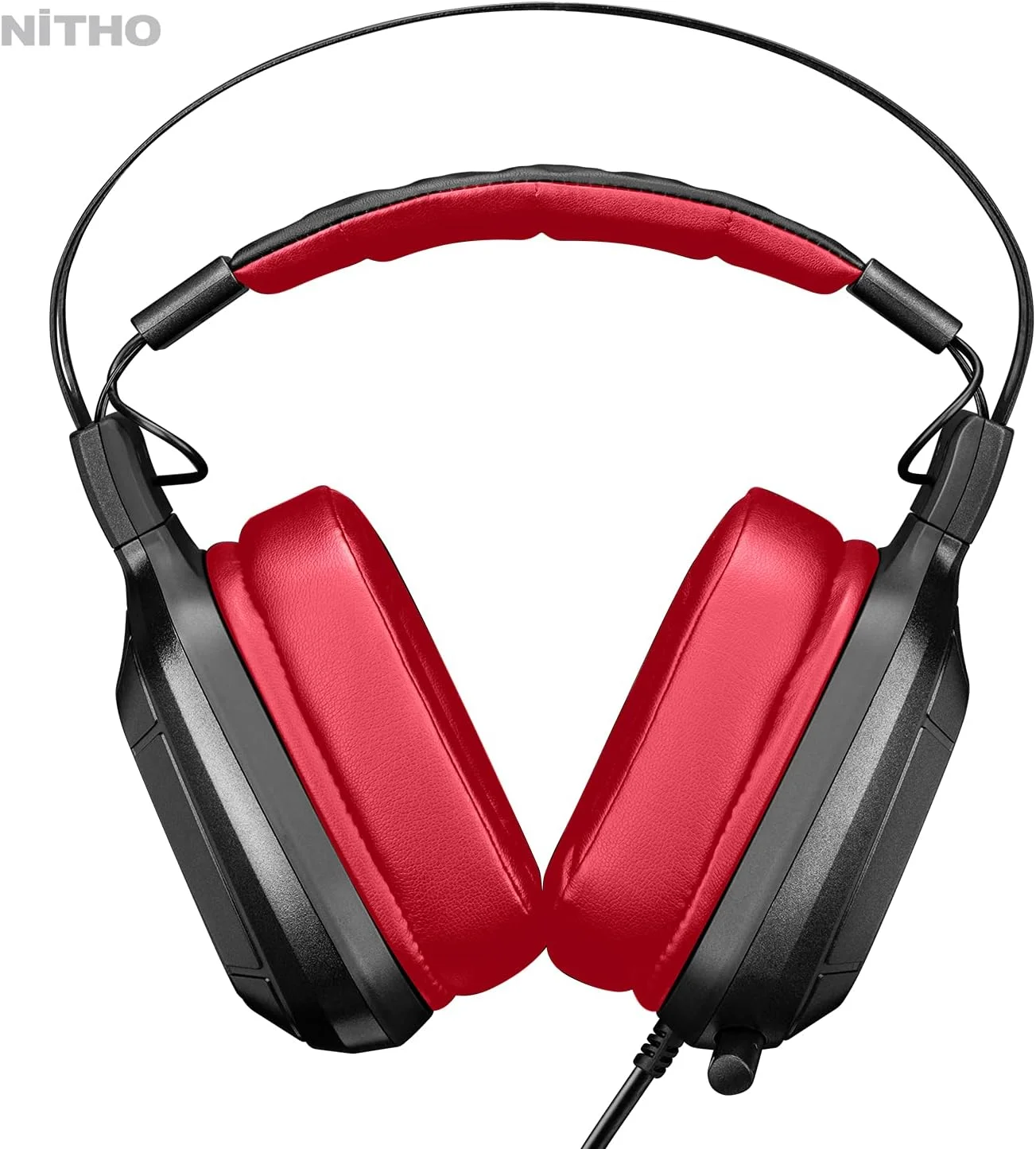 هدست گیمینگ نیثو Titan Pro Red 7.1 USB با کارت صدای داخلی، میکروفون حذف نویز و نور LED RGB (بازی های الکترونیکی/پلی استیشن 4/ویندوز 7/ویندوز XP)