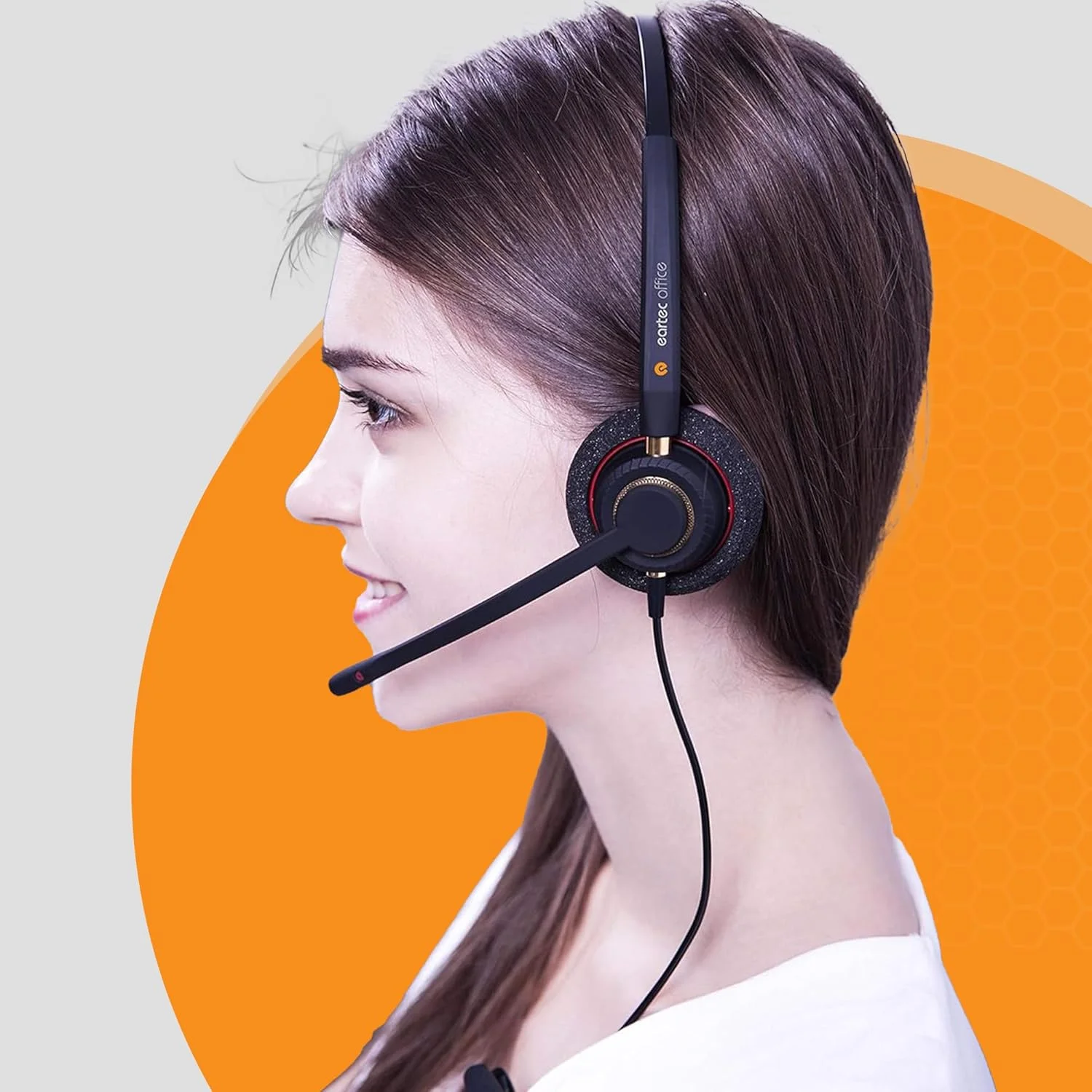 هدست برای تلفن های دیجیتال پاناسونیک KX-T7730 KX-T7731 KX-T7735، مناسب برای منزل، دفتر کار و مراکز تماس، دارای میکروفون حذف نویز و هدبند راحت با جک 2.5 میلی متری مدل EAR510 QD011 تک گوش