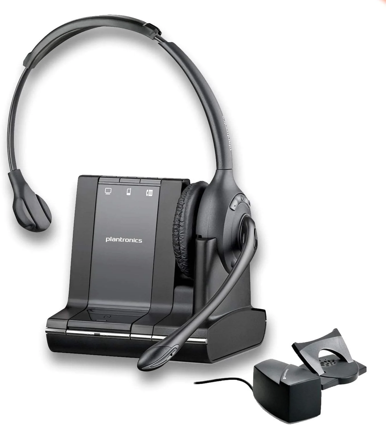 سیستم هدست بی‌سیم چند دستگاهه پلنترونیکس Savi W710 + بالابر گوشی HL10