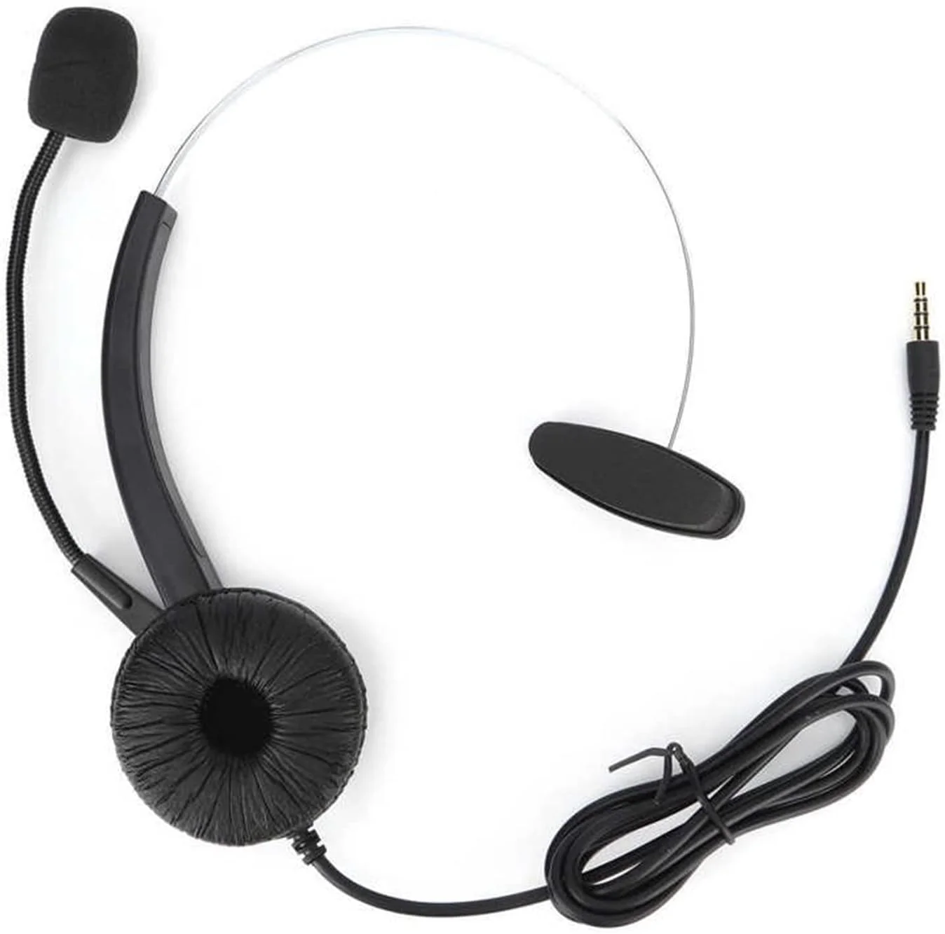 هدست تلفن PEHUB، هدست مرکز تماس، هدست سیمی اداری تجاری برای تلفن های ثابت/رومیزی، هدفون های فوق العاده بادوام (رنگ: دو گوشی، سایز: U)