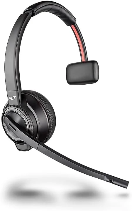 هدست بی سیم دکت Plantronics Savi 8210 Office (پلی) - تک گوش (مونو) - سازگار برای اتصال به کامپیوتر/مک یا تلفن همراه از طریق بلوتوث - کار با Teams (تایید شده)، Zoom