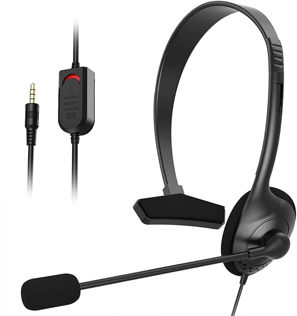 هدست تلفن حرفه ای برای بهره وری بیشتر، صدای برتر برای تماس ها، اتصال USB، هدفون با میکروفون و حذف نویز USB