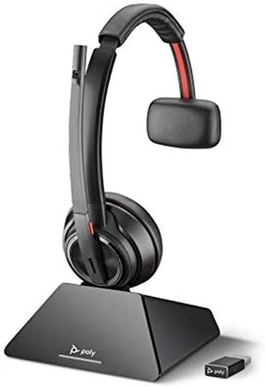 هدست بی‌سیم مونو Poly Savi 8210 UC USB-A، مشکی