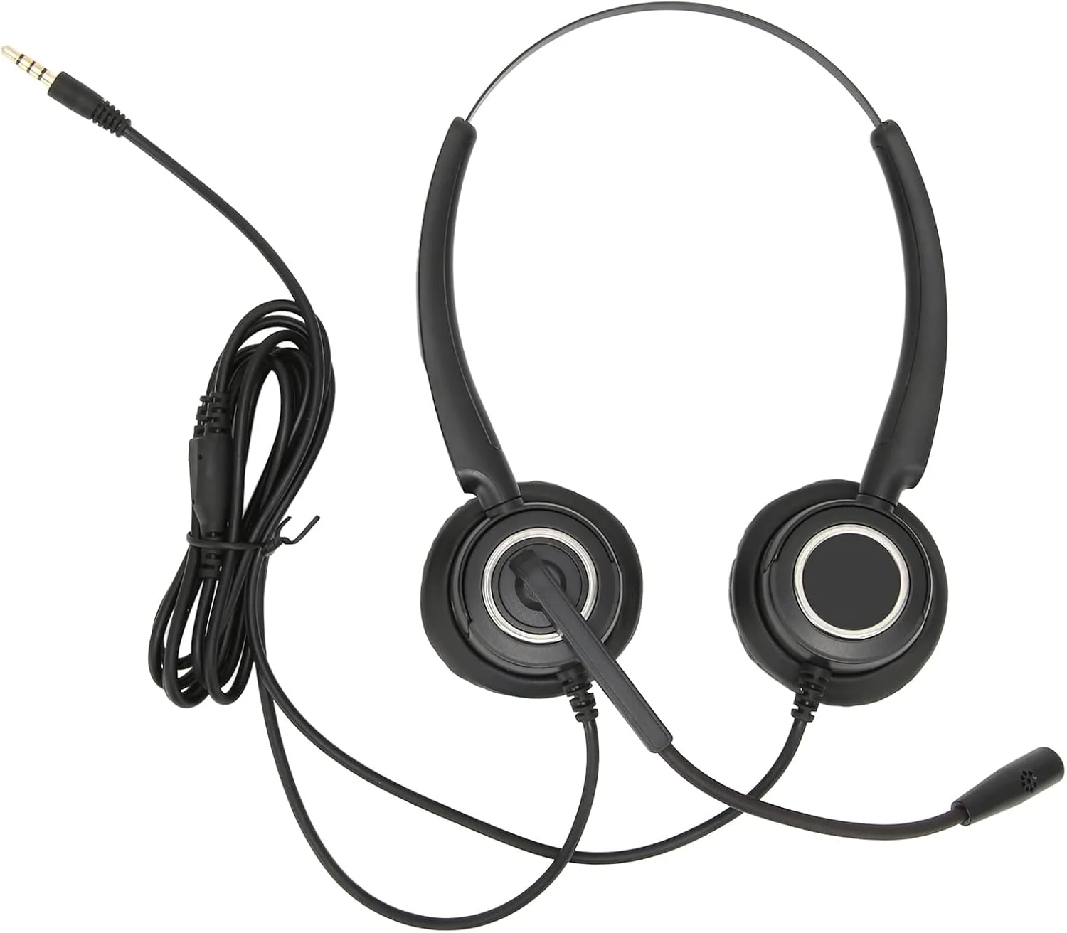 هدست خدمات مشتری حرفه ای با میکروفون چرخشی و حذف نویز، اتصال USB سیمی، کیفیت صدای فوق العاده HD مناسب مراکز تماس و کسب و کار، ساخته شده از مواد ABS