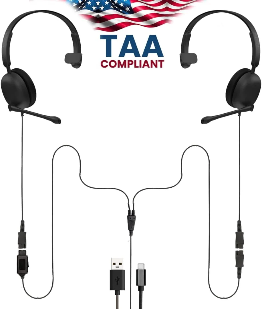 بسته هدست تک گوشی Project Telecom مناسب آموزش، نظارت و مربیگری، سازگار با USB-A و USB-C، دارای کنترل های درون خطی و حذف نویز، سازگاری گسترده (تک گوشی) بسته هدست تک گوشی Project Telecom مناسب آموزش، نظارت و مربیگری، سازگار با USB-A و USB-C، دارای کنترل های درون خطی و حذف نویز، سازگاری گسترده (تک گوشی)