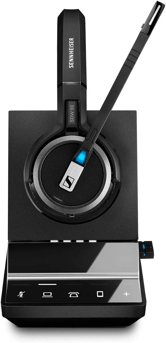 هدست بی سیم دو طرفه (دو گوشی) دکت Sennheiser SDW 5066 (507024) برای تلفن رومیزی، سافت فون/کامپیوتر و اتصال تلفن همراه، میکروفون دوگانه با قابلیت حذف نویز فوق العاده، مشکی هدست بی سیم دو طرفه (دو گوشی) دکت Sennheiser SDW 5066 (507024) برای تلفن رومیزی، سافت فون/کامپیوتر و اتصال تلفن همراه، میکروفون دوگانه با قابلیت حذف نویز فوق العاده، مشکی