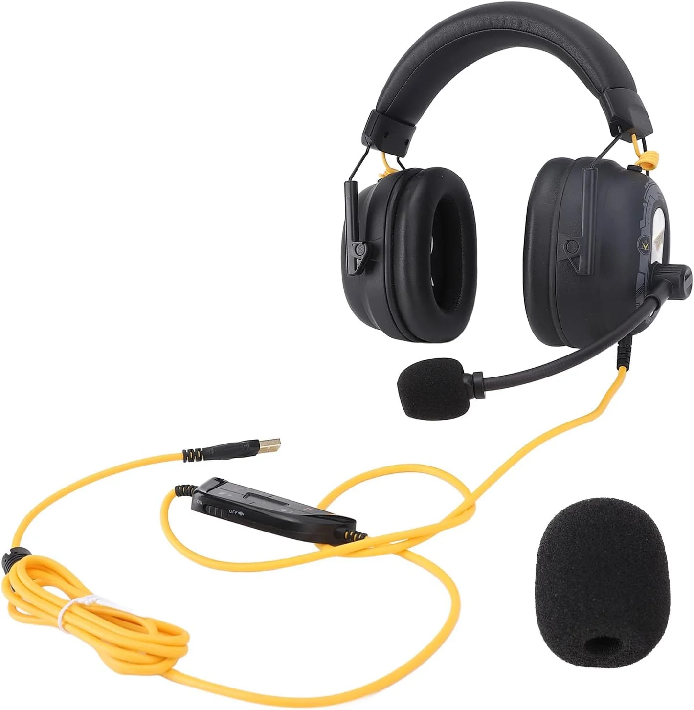 هدست گیمینگ صدای فراگیر 7.1، واحد درایور 50 میلی متری، هدفون گیمینگ، نرم افزار جلوه های صوتی سفارشی، میکروفون حذف نویز (مشکی)