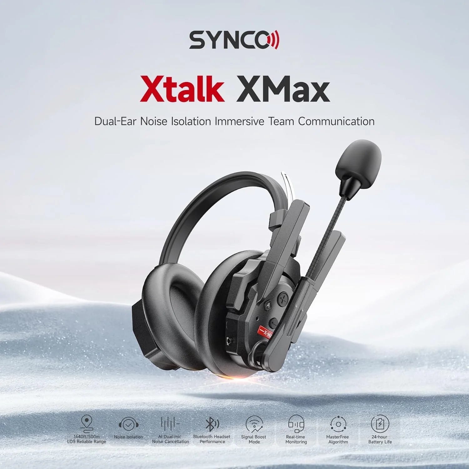 سیستم هدست اینترکام بی سیم SYNCO Xtalk XMax5، هدست های ارتباطی تیمی دو گوش 2.4 گیگاهرتز 500 متری با کاهش نویز برای فیلمبرداری، اجرای زنده (5 عدد) سیستم هدست اینترکام بی سیم SYNCO Xtalk XMax5، هدست های ارتباطی تیمی دو گوش 2.4 گیگاهرتز 500 متری با کاهش نویز برای فیلمبرداری، اجرای زنده (5 عدد)