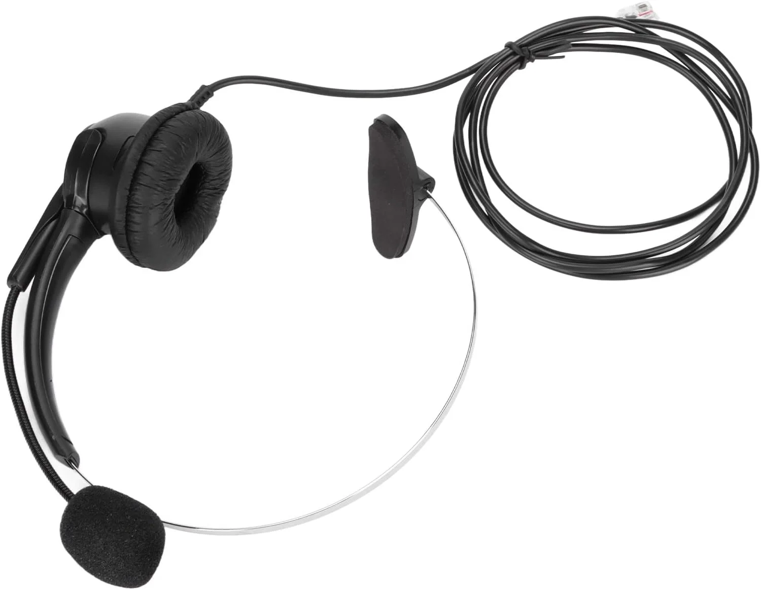 هدست تلفن سیمی با میکروفون حذف نویز، هدست تلفن با جک RJ9 و میکروفون قابل تنظیم 330 درجه، برای خانه، مرکز تماس، تلفن ثابت