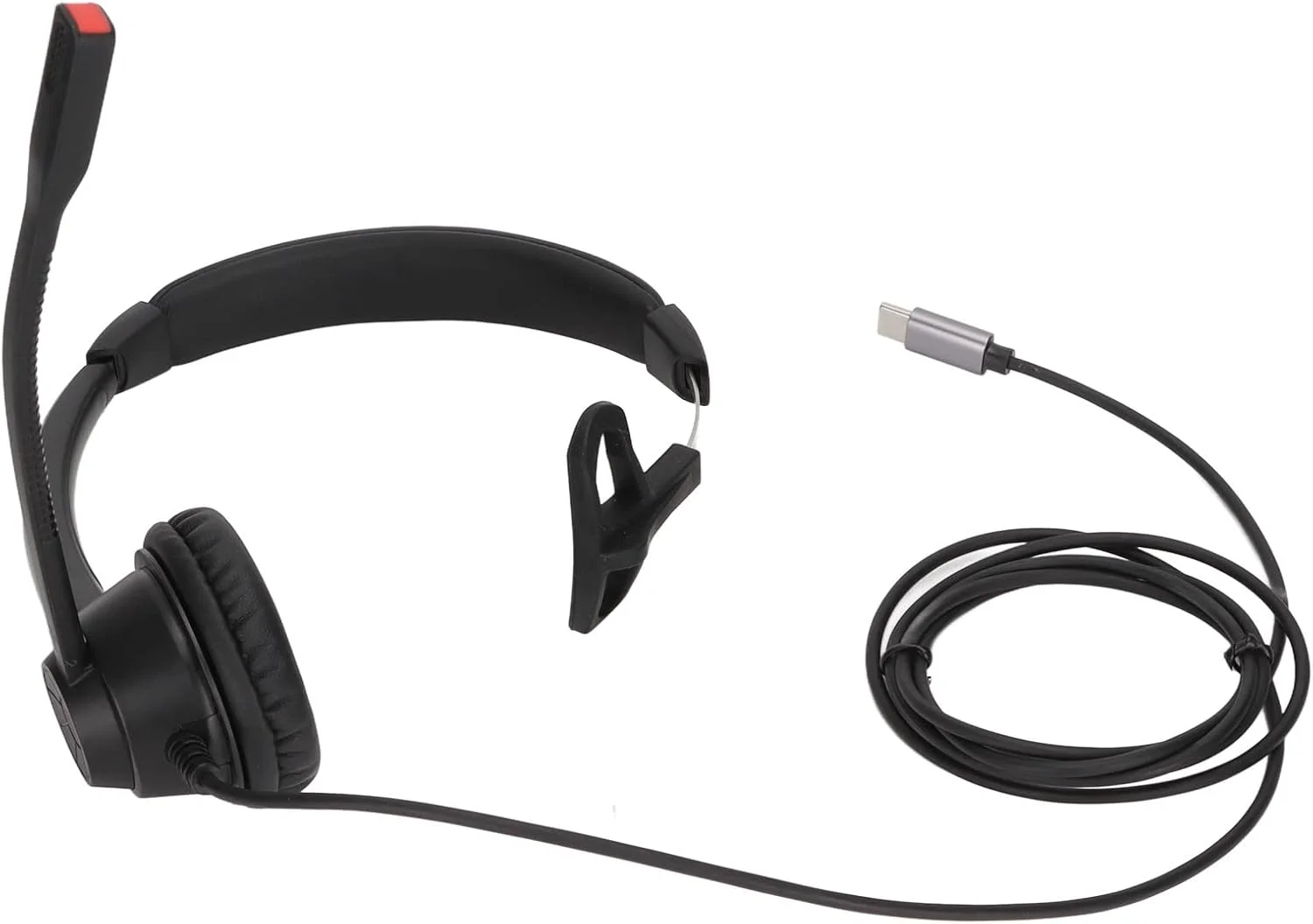 هدست تلفن تایپ C، هدست خدمات مشتری تک گوش تلفن ثابت VOIP با میکروفون برای بازاریابی تلفنی مراکز تماس