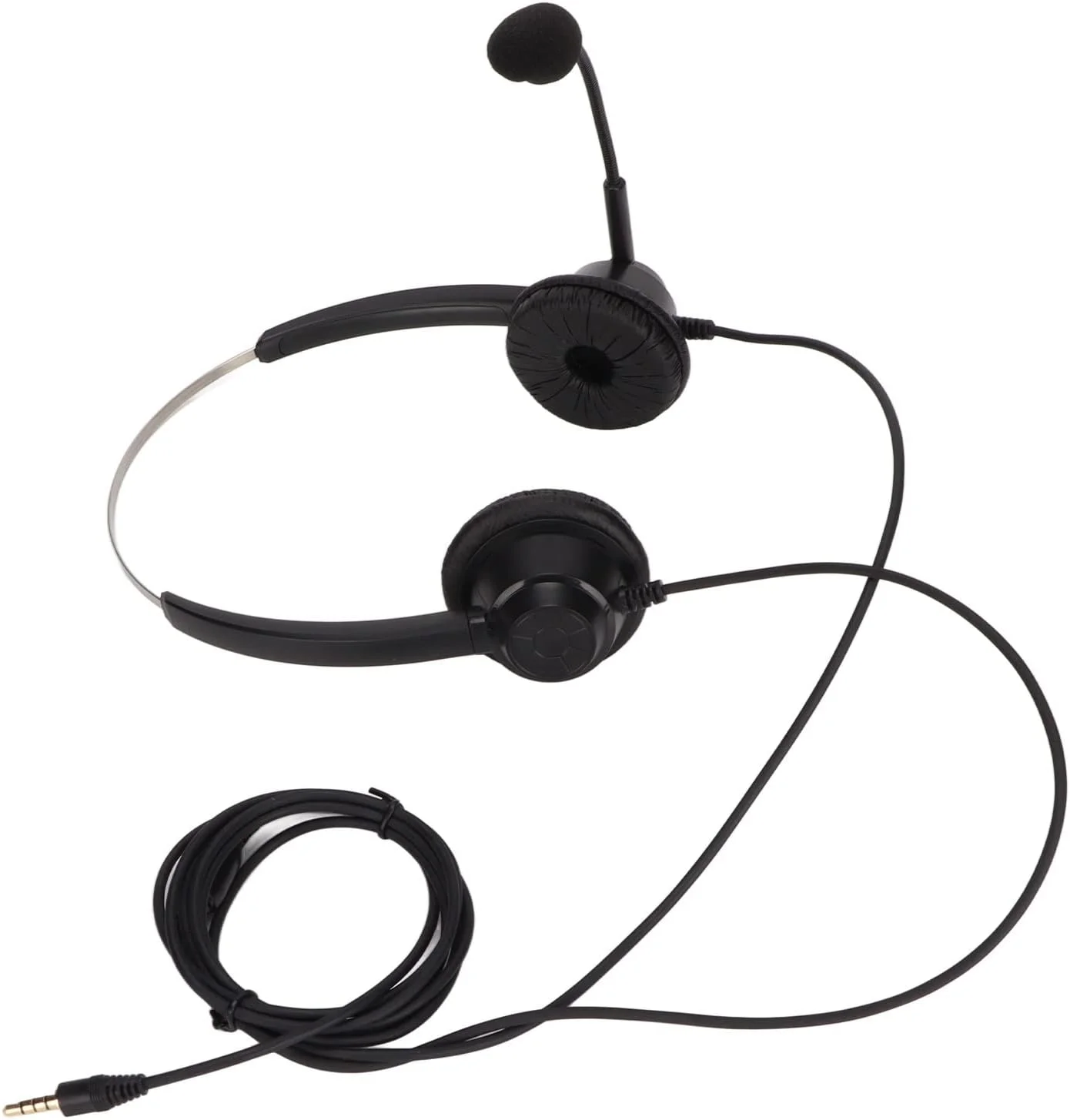 هدست تلفن، هدست تلفن با قابلیت حذف نویز با میکروفون، هدست خدمات مشتری با سر صاف 3.5 میلی‌متری با میکروفون برای تلفن‌های VOIP و مراکز تماس