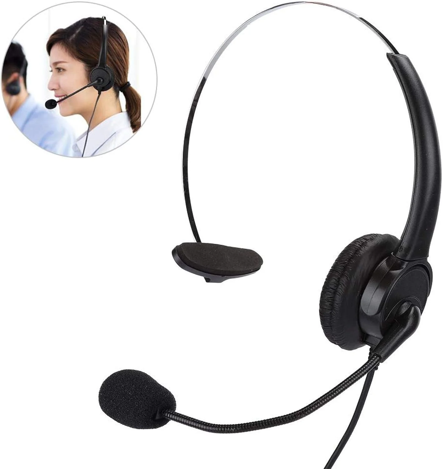 هدست تلفن مرکز تماس، هدست تلفن ثابت تک گوش با میکروفون برای استفاده خانگی، هدست مرکز تماس با میکروفون برای تلفن اداری خانگی هدست تلفن مرکز تماس، هدست تلفن ثابت تک گوش با میکروفون برای استفاده خانگی، هدست مرکز تماس با میکروفون برای تلفن اداری خانگی