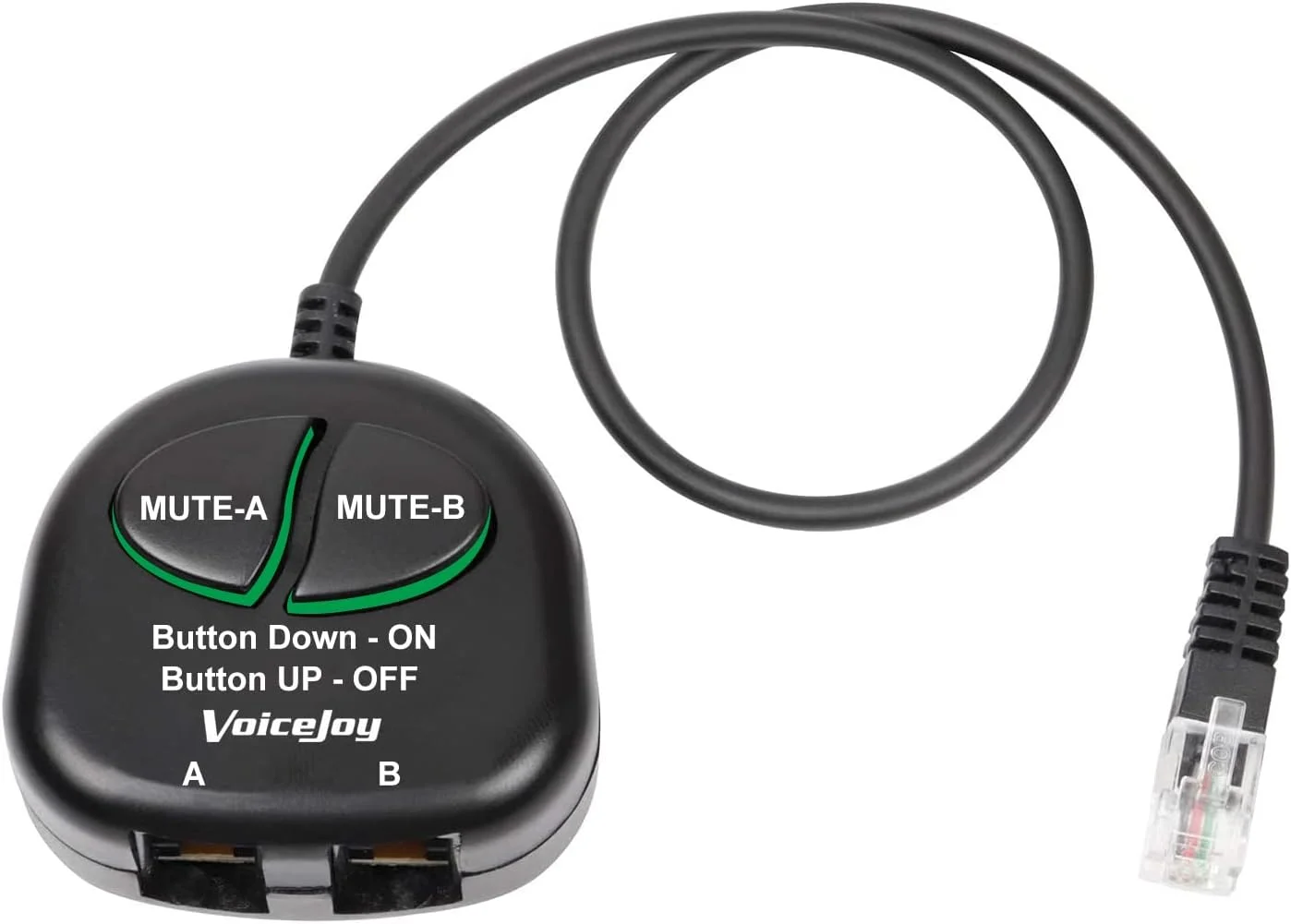آداپتور آموزشی تلفن VoiceJoy مدل Y Splitter با 2 دکمه قطع صدا برای هدست تلفن های Nortel Meridican، Norstar، Avaya، Ashtra، Mitel، Polycom، Ge و سایر تلفن های IP