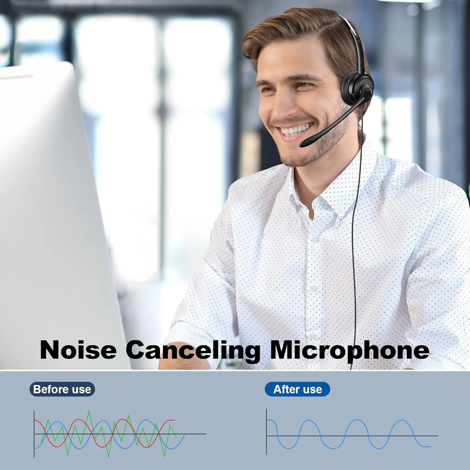 هدست تلفن، جک 2.5 میلی متری، میکروفون حذف نویز، کنترل صدا، برای تلفن های ثابت و DECT، مشکی (380-2.5 میلی متر) هدست تلفن، جک 2.5 میلی متری، میکروفون حذف نویز، کنترل صدا، برای تلفن های ثابت و DECT، مشکی (380-2.5 میلی متر)