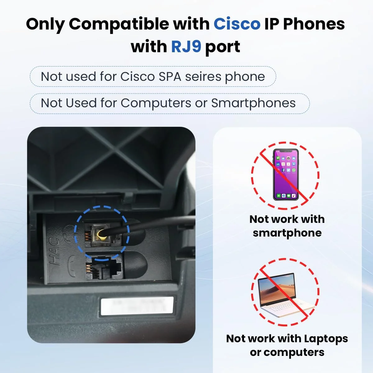 هدست تلفن VT RJ9 برای تلفن های سیسکو IP - هدست تلفن سبک وزن با میکروفون حذف نویز با کنترل صدا و قطع/وصل | سازگار با 7945G، 7965G، 8811، 8845 (سری 7900/8800/8900) هدست تلفن VT RJ9 برای تلفن های سیسکو IP - هدست تلفن سبک وزن با میکروفون حذف نویز با کنترل صدا و قطع/وصل | سازگار با 7945G، 7965G، 8811، 8845 (سری 7900/8800/8900)