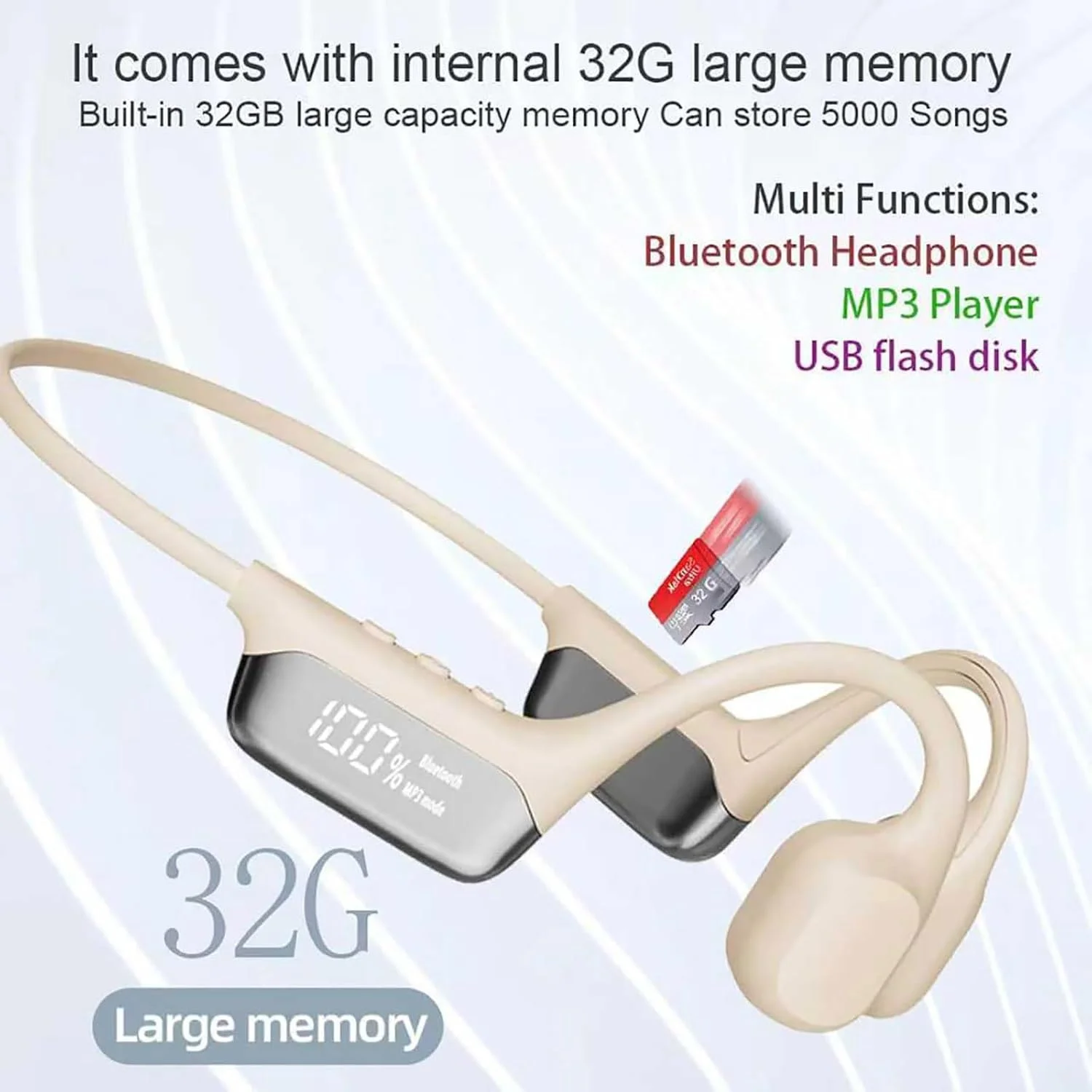 هدفون های استخوانی ضد آب - IP68 مناسب زیر آب، دارای پخش کننده MP3 داخلی 32 گیگابایتی، باتری 6 ساعته + نمایشگر LED، شارژ مغناطیسی برای شنا، دویدن، دوچرخه سواری و رانندگی، مشکی هدفون های استخوانی ضد آب - IP68 مناسب زیر آب، دارای پخش کننده MP3 داخلی 32 گیگابایتی، باتری 6 ساعته + نمایشگر LED، شارژ مغناطیسی برای شنا، دویدن، دوچرخه سواری و رانندگی، مشکی