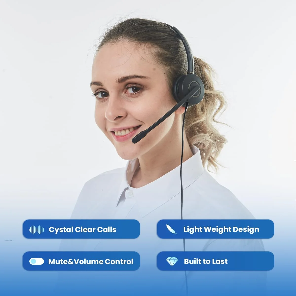 هدست تلفن VT RJ9 برای تلفن های سیسکو IP - هدست تلفن سبک وزن با میکروفون حذف نویز با کنترل صدا و قطع/وصل | سازگار با 7945G، 7965G، 8811، 8845 (سری 7900/8800/8900) هدست تلفن VT RJ9 برای تلفن های سیسکو IP - هدست تلفن سبک وزن با میکروفون حذف نویز با کنترل صدا و قطع/وصل | سازگار با 7945G، 7965G، 8811، 8845 (سری 7900/8800/8900)