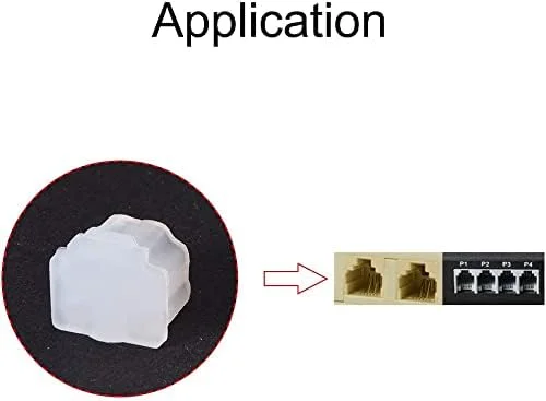 XYWHPGV ۱۰ عدد درپوش محافظ سیلیکونی RJ۱۱ برای پورت تلفن، ضد گرد و غبار، ابعاد ۹.۵mmx۷.۵mm، شفاف