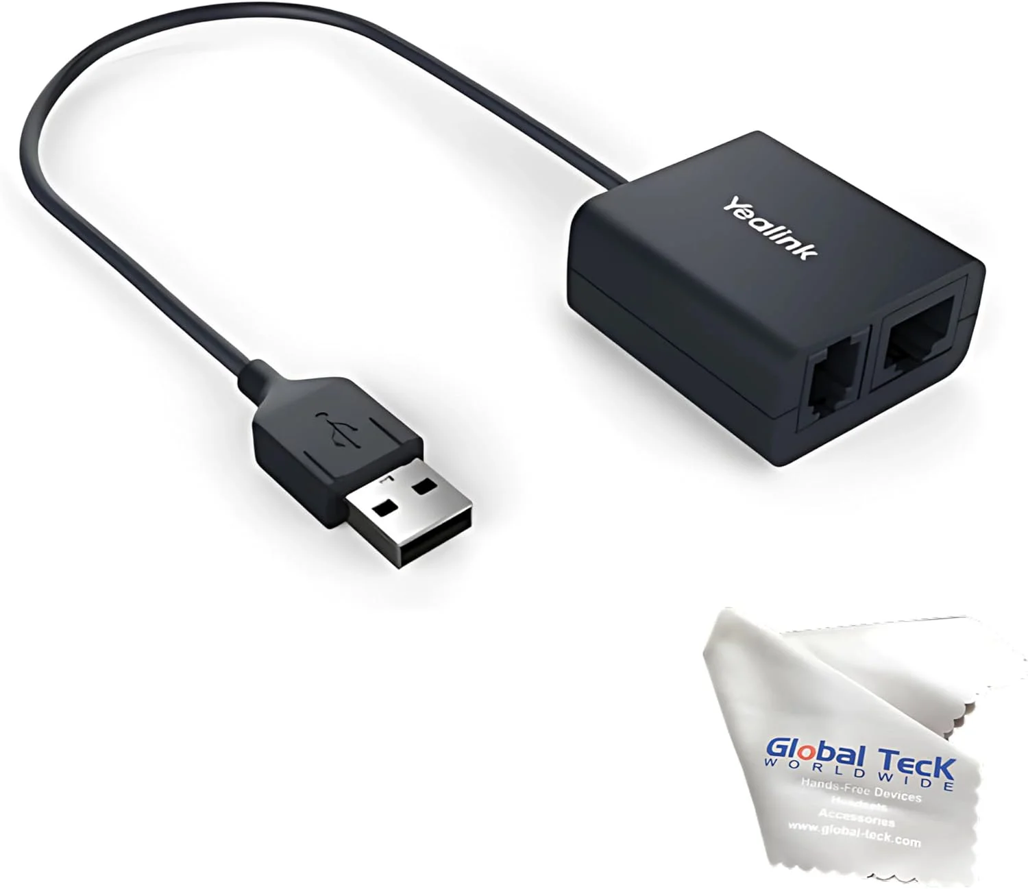 آداپتور هدست بی‌سیم Yealink EHS40 - سازگار با هدفون‌های Jabra، Poly، Plantronics، Sennheiser/EPOS و تلفن‌های IP Yealink، اتصال آسان، کنترل تماس از راه دور، پاسخ/قطع تماس، پارچه GTW