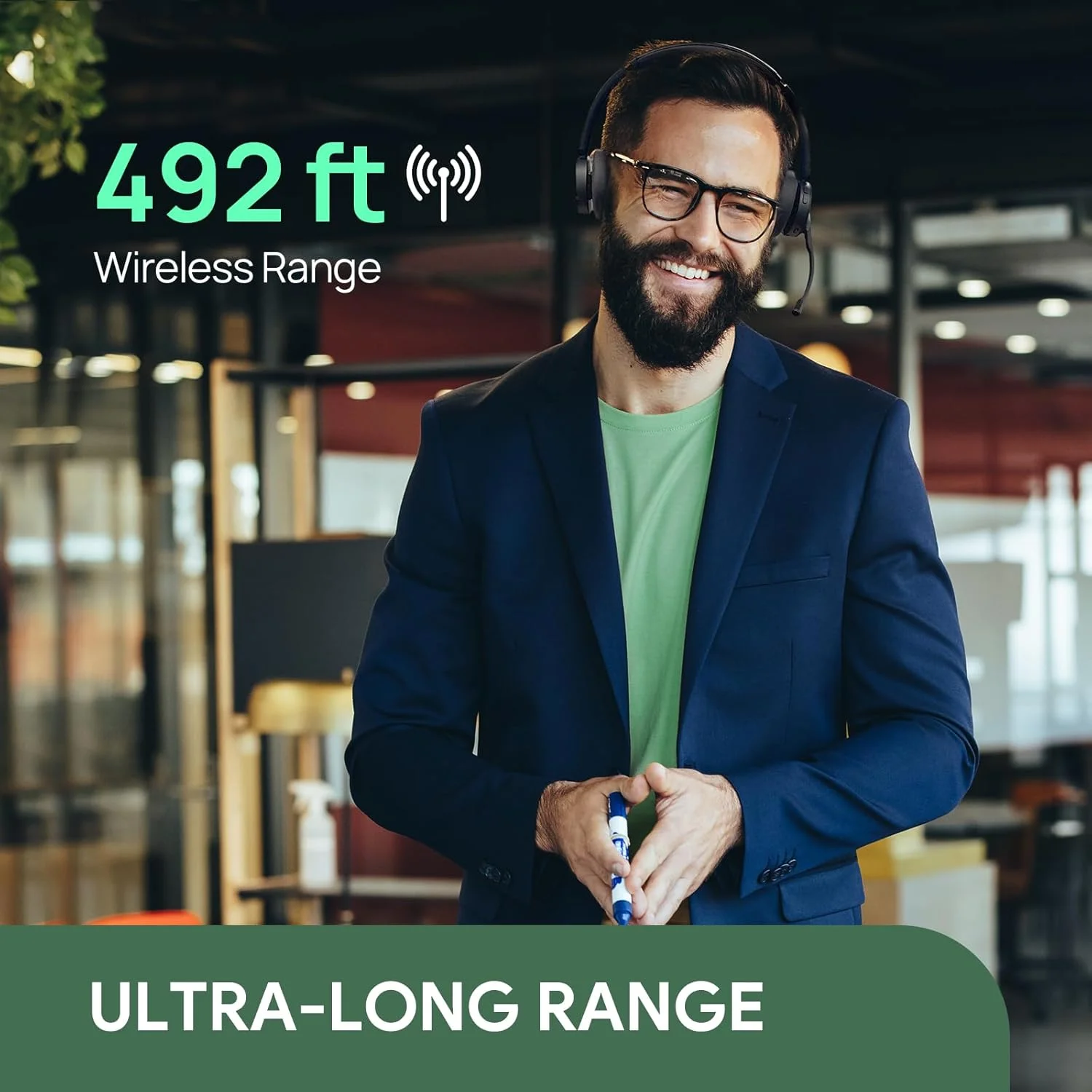 هدست بی سیم Yealink WH64 Hybrid Mono Teams DECT و بلوتوث | دارای گواهینامه Microsoft Teams برای کار ترکیبی، تک گوشی، ANC 3 میکروفون، 13 ساعت مکالمه، دانگل قابل حمل