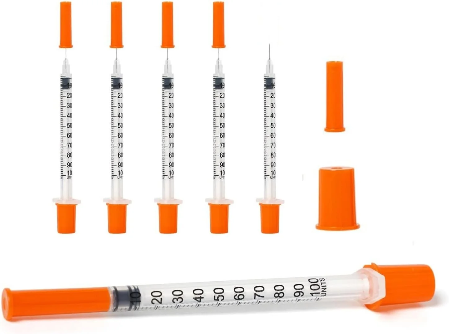 سرنگ ۱ میلی لیتری با سوزن، بسته ۱۰۰ عددی، لوازم آزمایشگاهی یکبار مصرف، سرنگ ۳۰ گیج با سوزن ۱/۲ اینچی، بسته بندی جداگانه سرنگ ۱ میلی لیتری با سوزن، بسته ۱۰۰ عددی، لوازم آزمایشگاهی یکبار مصرف، سرنگ ۳۰ گیج با سوزن ۱/۲ اینچی، بسته بندی جداگانه