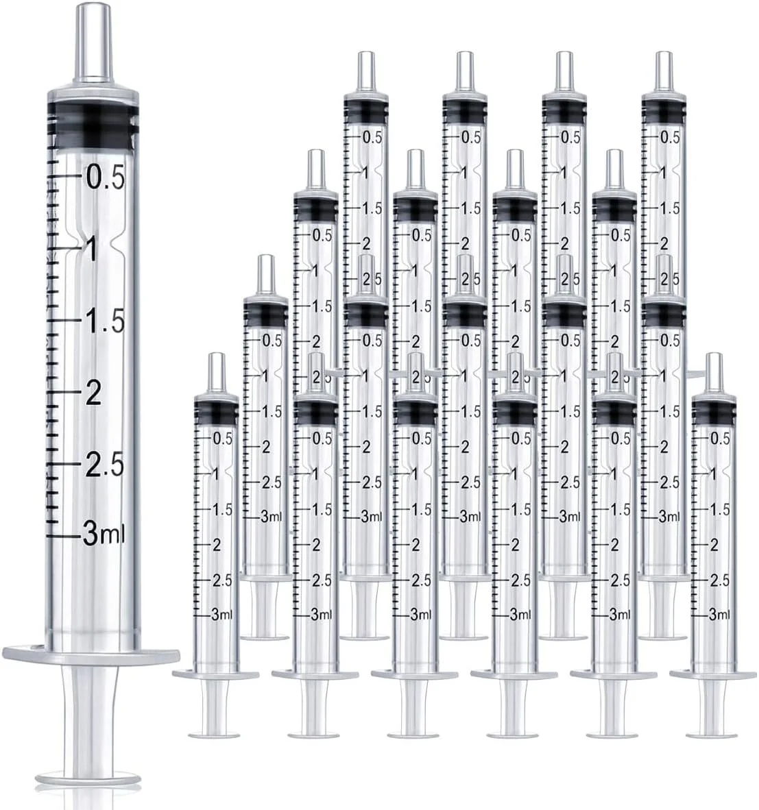 سرنگ پلاستیکی ۳ میلیلیتری بستهبندی جداگانه با درپوش، مناسب برای آزمایشگاههای علمی، اندازهگیری مایعات، تغذیه حیوانات خانگی، استفاده از روغن یا چسب (بسته ۲۰ عددی) سرنگ پلاستیکی ۳ میلیلیتری بستهبندی جداگانه با درپوش، مناسب برای آزمایشگاههای علمی، اندازهگیری مایعات، تغذیه حیوانات خانگی، استفاده از روغن یا چسب (بسته ۲۰ عددی)