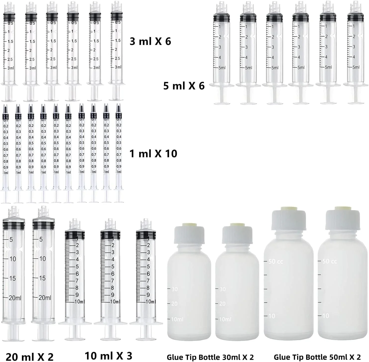 سرنگ های 1، 3، 5، 10 و 20 میلی لیتری و بطری نوک سوزنی 30 و 50 میلی لیتری. سوزن های نوک کند 14، 16، 18، 20، 22 و 25 گیج و درپوش. مناسب برای اندازه گیری مایعات و پر کردن مجدد (ست سرنگ و بطری نوک سوزنی) سرنگ های 1، 3، 5، 10 و 20 میلی لیتری و بطری نوک سوزنی 30 و 50 میلی لیتری. سوزن های نوک کند 14، 16، 18، 20، 22 و 25 گیج و درپوش. مناسب برای اندازه گیری مایعات و پر کردن مجدد (ست سرنگ و بطری نوک سوزنی)