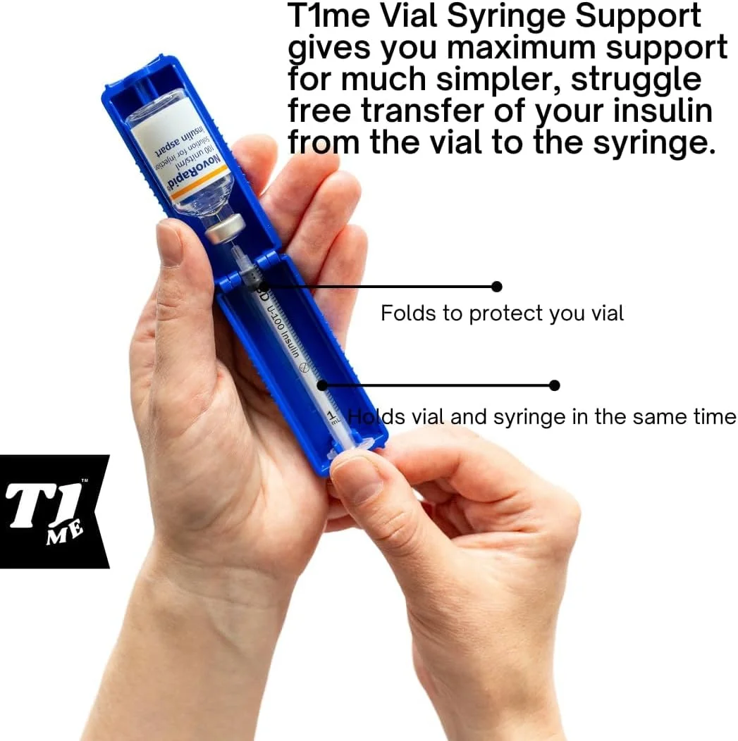 نگهدارنده ویال و سرنگ T1me برای سرنگ یکبار مصرف 1 میلی لیتری U-100 (BD Micro-Fine و سایر سرنگ های انسولین)، دستگاه انتقال انسولین برای دیابت نوع 1 و نوع 2، محافظ بطری، نگهدارنده ویال، (آبی) نگهدارنده ویال و سرنگ T1me برای سرنگ یکبار مصرف 1 میلی لیتری U-100 (BD Micro-Fine و سایر سرنگ های انسولین)، دستگاه انتقال انسولین برای دیابت نوع 1 و نوع 2، محافظ بطری، نگهدارنده ویال، (آبی)