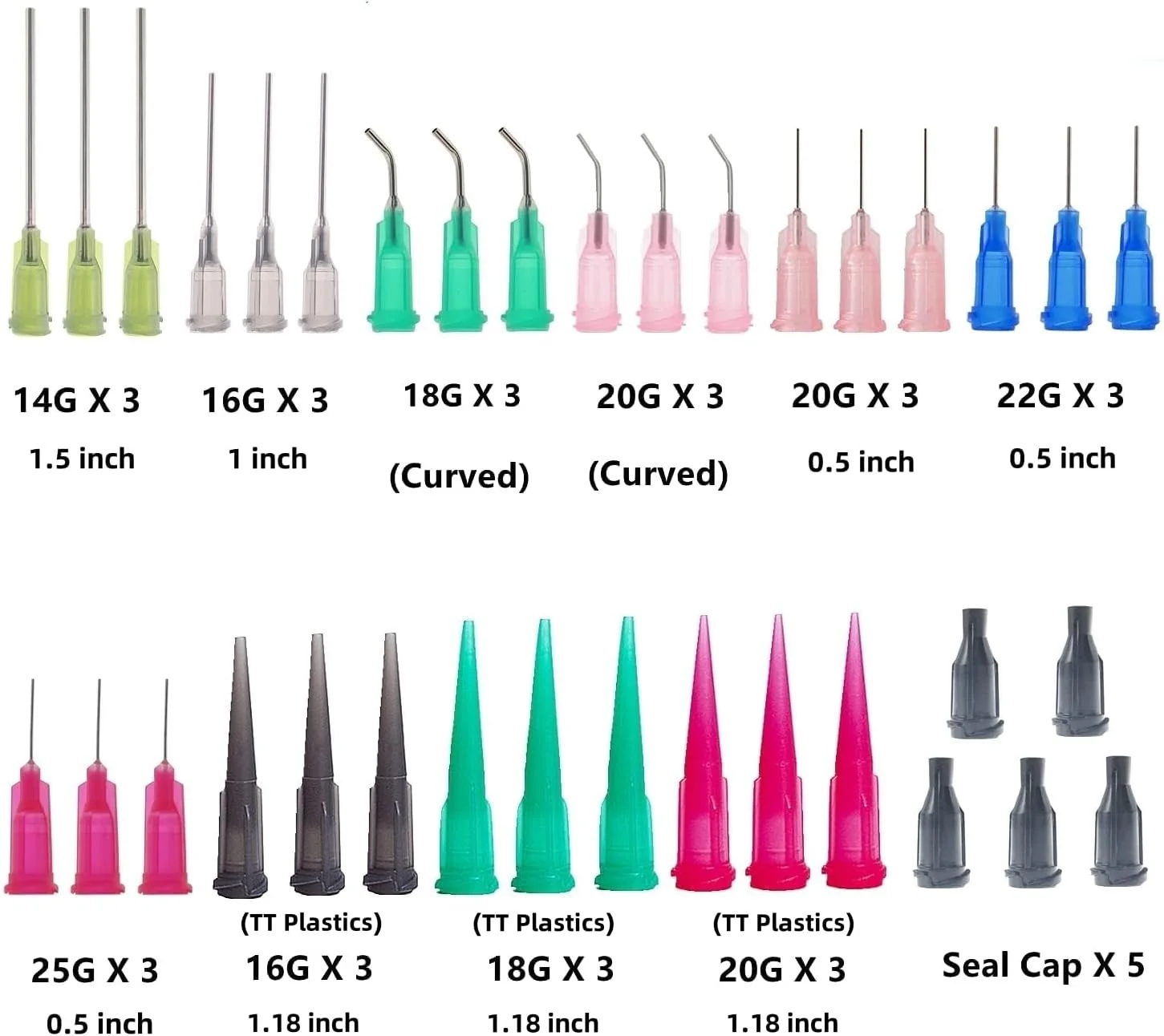 سرنگ های 1، 3، 5، 10 و 20 میلی لیتری و بطری نوک سوزنی 30 و 50 میلی لیتری. سوزن های نوک کند 14، 16، 18، 20، 22 و 25 گیج و درپوش. مناسب برای اندازه گیری مایعات و پر کردن مجدد (ست سرنگ و بطری نوک سوزنی) سرنگ های 1، 3، 5، 10 و 20 میلی لیتری و بطری نوک سوزنی 30 و 50 میلی لیتری. سوزن های نوک کند 14، 16، 18، 20، 22 و 25 گیج و درپوش. مناسب برای اندازه گیری مایعات و پر کردن مجدد (ست سرنگ و بطری نوک سوزنی)