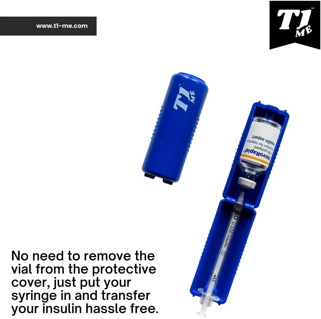 نگهدارنده ویال و سرنگ T1me برای سرنگ یکبار مصرف 1 میلی لیتری U-100 (BD Micro-Fine و سایر سرنگ های انسولین)، دستگاه انتقال انسولین برای دیابت نوع 1 و نوع 2، محافظ بطری، نگهدارنده ویال، (آبی) نگهدارنده ویال و سرنگ T1me برای سرنگ یکبار مصرف 1 میلی لیتری U-100 (BD Micro-Fine و سایر سرنگ های انسولین)، دستگاه انتقال انسولین برای دیابت نوع 1 و نوع 2، محافظ بطری، نگهدارنده ویال، (آبی)