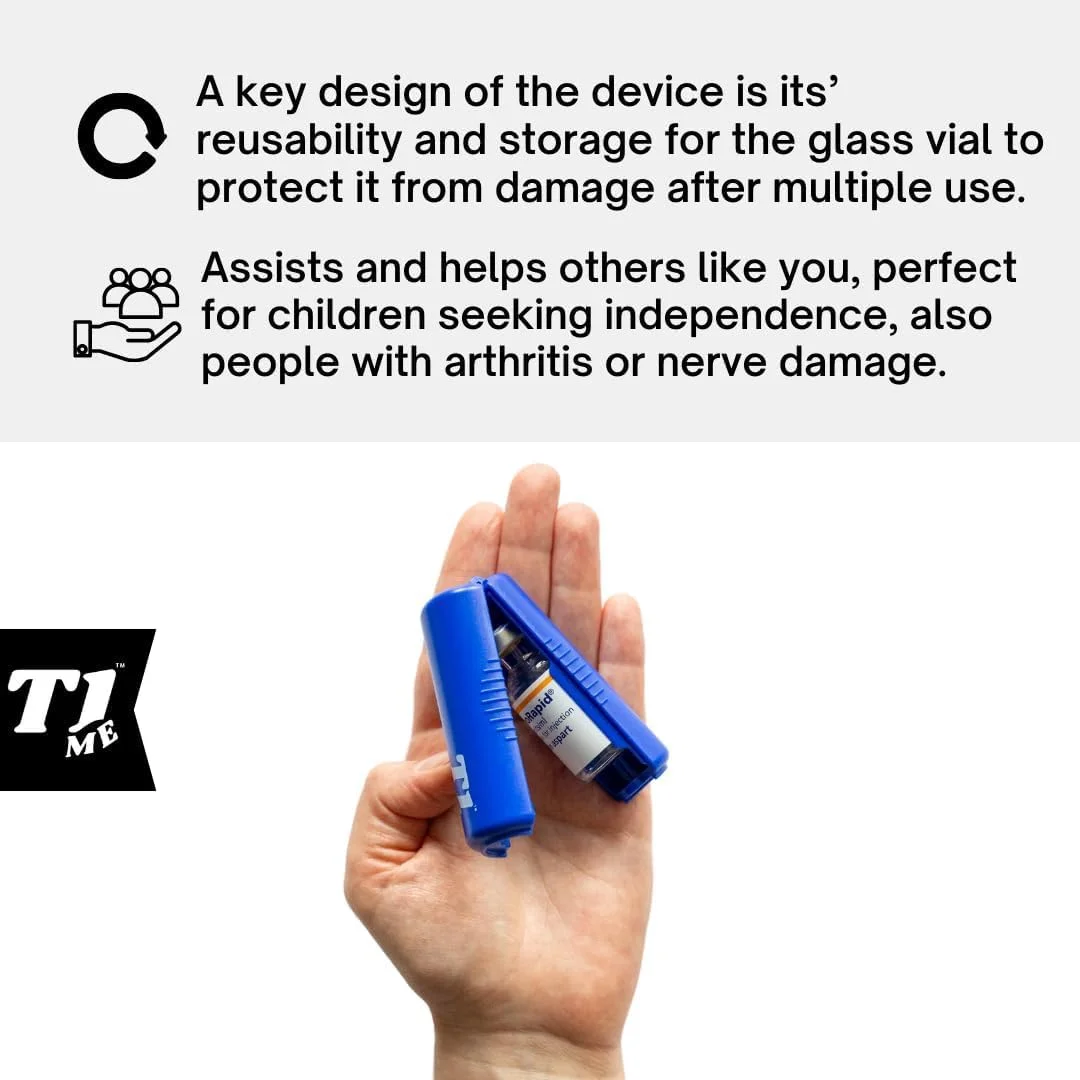 نگهدارنده ویال و سرنگ T1me برای سرنگ یکبار مصرف 1 میلی لیتری U-100 (BD Micro-Fine و سایر سرنگ های انسولین)، دستگاه انتقال انسولین برای دیابت نوع 1 و نوع 2، محافظ بطری، نگهدارنده ویال، (آبی) نگهدارنده ویال و سرنگ T1me برای سرنگ یکبار مصرف 1 میلی لیتری U-100 (BD Micro-Fine و سایر سرنگ های انسولین)، دستگاه انتقال انسولین برای دیابت نوع 1 و نوع 2، محافظ بطری، نگهدارنده ویال، (آبی)