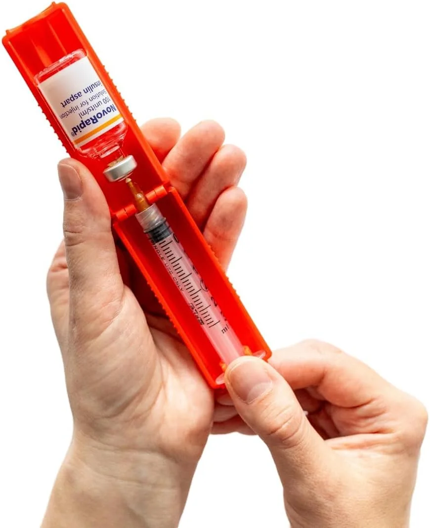 نگهدارنده ویال و سرنگ T1me برای کاربران t:slim، ابزار انتقال انسولین برای دیابت نوع 1 و نوع 2، محافظ بطری، نگهدارنده ویال، قرمز نگهدارنده ویال و سرنگ T1me برای کاربران t:slim، ابزار انتقال انسولین برای دیابت نوع 1 و نوع 2، محافظ بطری، نگهدارنده ویال، قرمز