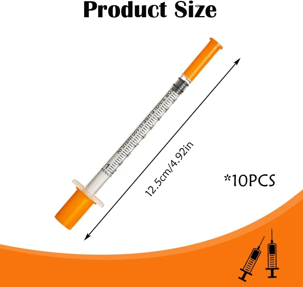 سرنگ 1 میلی لیتری 30G*8mm مهر و موم شده جداگانه چند منظوره برای اندازه گیری، تغذیه حیوانات خانگی با درپوش برای روغن یا چسب برای آزمایشگاه ها، تغذیه حیوانات خانگی، سرنگ کوچک (10 عدد)