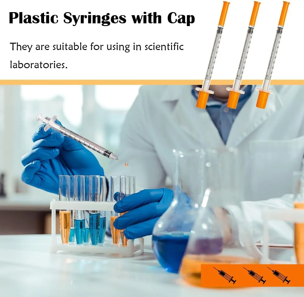 سرنگ 1 میلی لیتری 30G*8mm مهر و موم شده جداگانه چند منظوره برای اندازه گیری، تغذیه حیوانات خانگی با درپوش برای روغن یا چسب برای آزمایشگاه ها، تغذیه حیوانات خانگی، سرنگ کوچک (10 عدد)