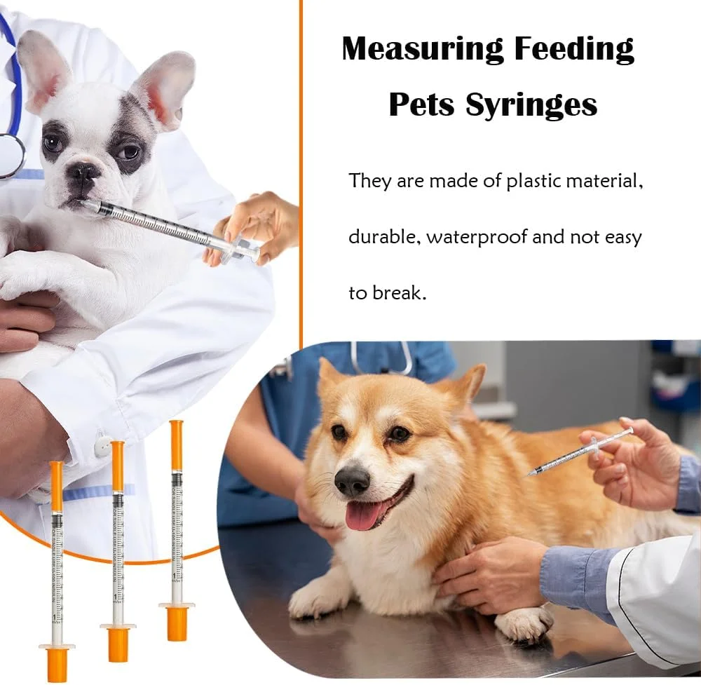 سرنگ 1 میلی لیتری 30G*8mm مهر و موم شده جداگانه چند منظوره برای اندازه گیری، تغذیه حیوانات خانگی با درپوش برای روغن یا چسب برای آزمایشگاه ها، تغذیه حیوانات خانگی، سرنگ کوچک (10 عدد)