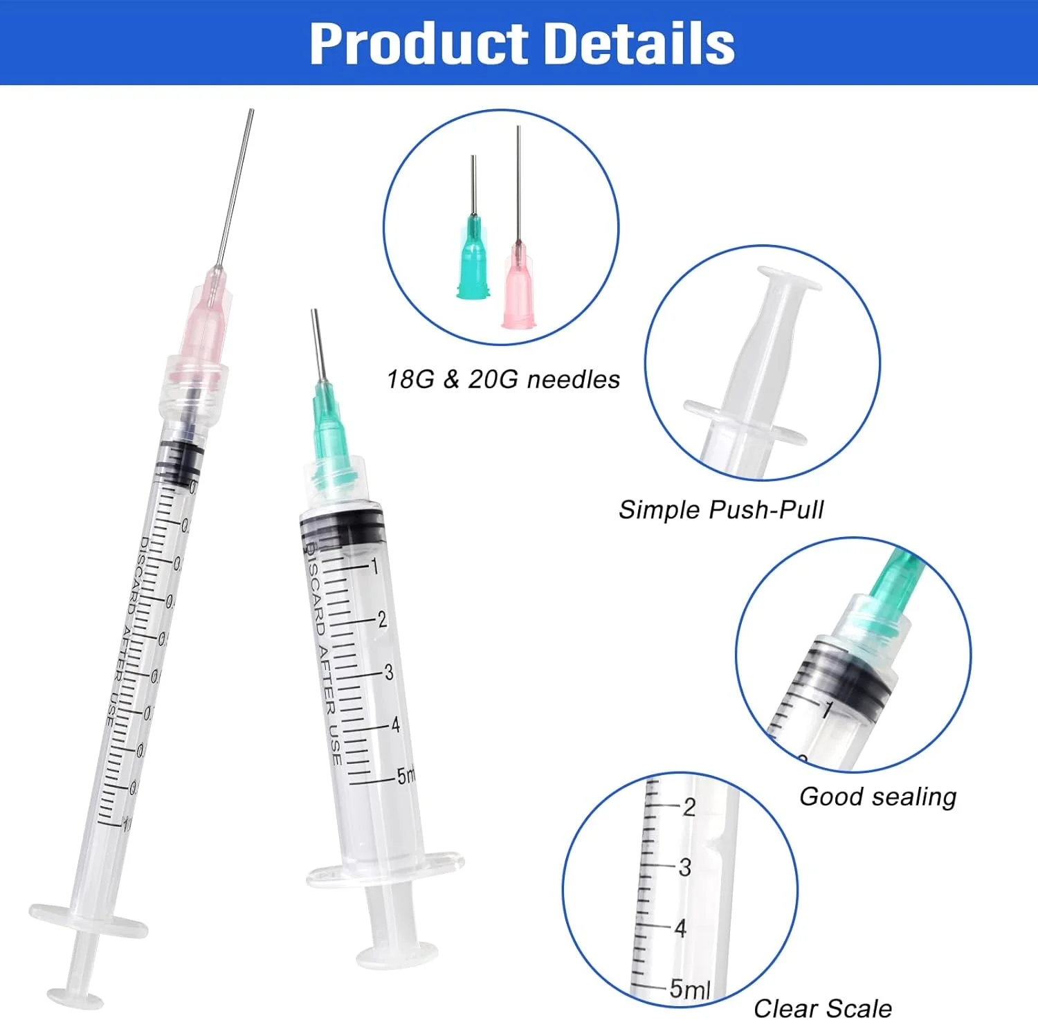 ست 10 عددی سرنگ پلاستیکی 1 و 5 میلی لیتری، سرنگ های چندبار مصرف برای خوراک، سرنگ های پرکننده جوهر برای آزمایشگاه، چسب، مصارف صنعتی و آزمایشگاه های علمی