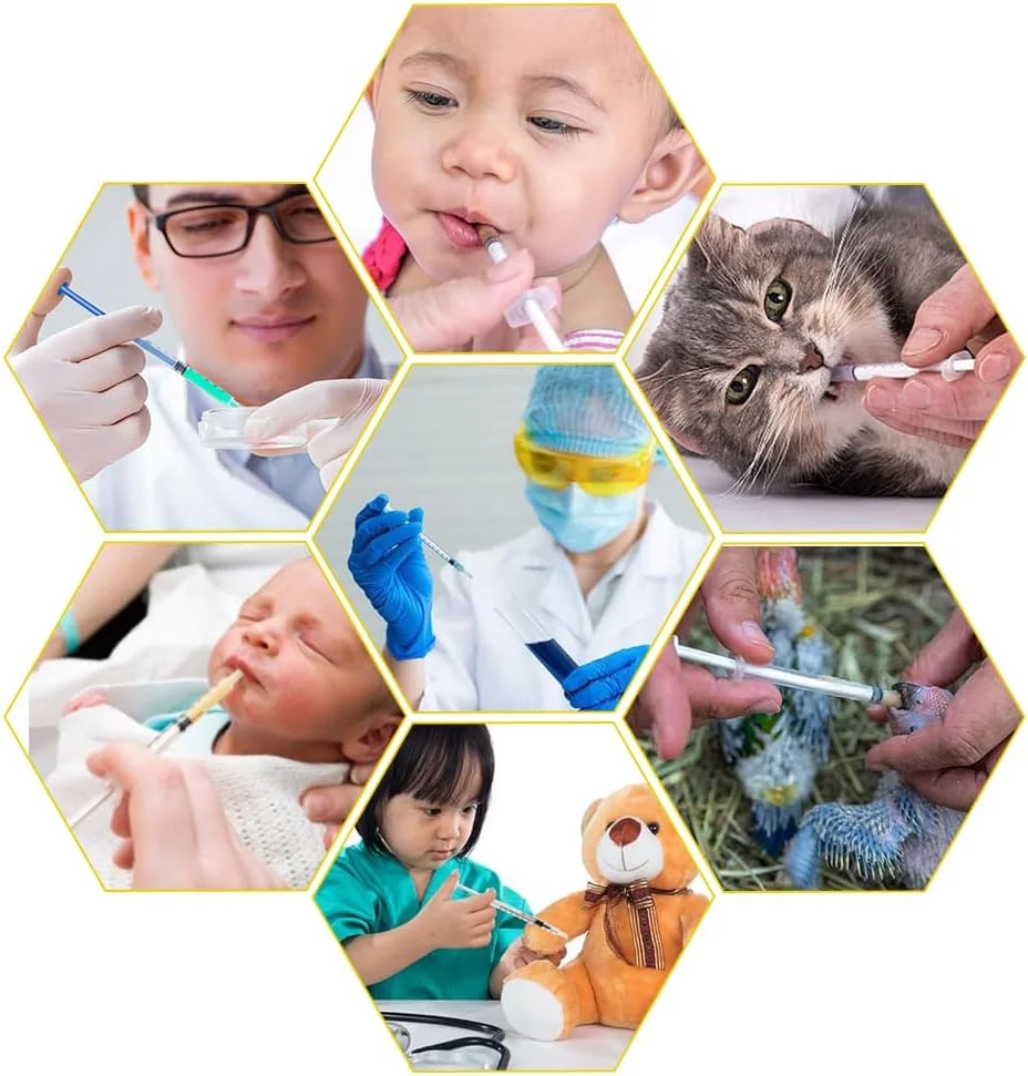 ۵۰ عدد سرنگ ۱ میلی لیتری THINKPRICE با درپوش، پخش کننده خوراکی، بسته بندی استریل تکی برای قطره چکان دارو، جمع آوری آغوز، تغذیه حیوانات خانگی، مایعات