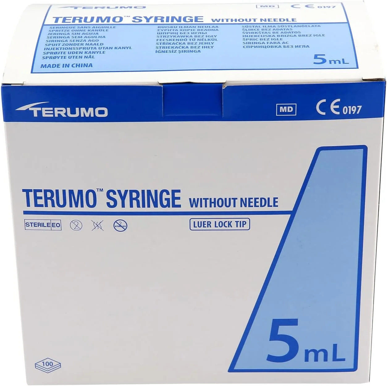سرنگ 5 میلی لیتری تِرمو بدون سوزن، سر لوئر (بسته 100 عددی)