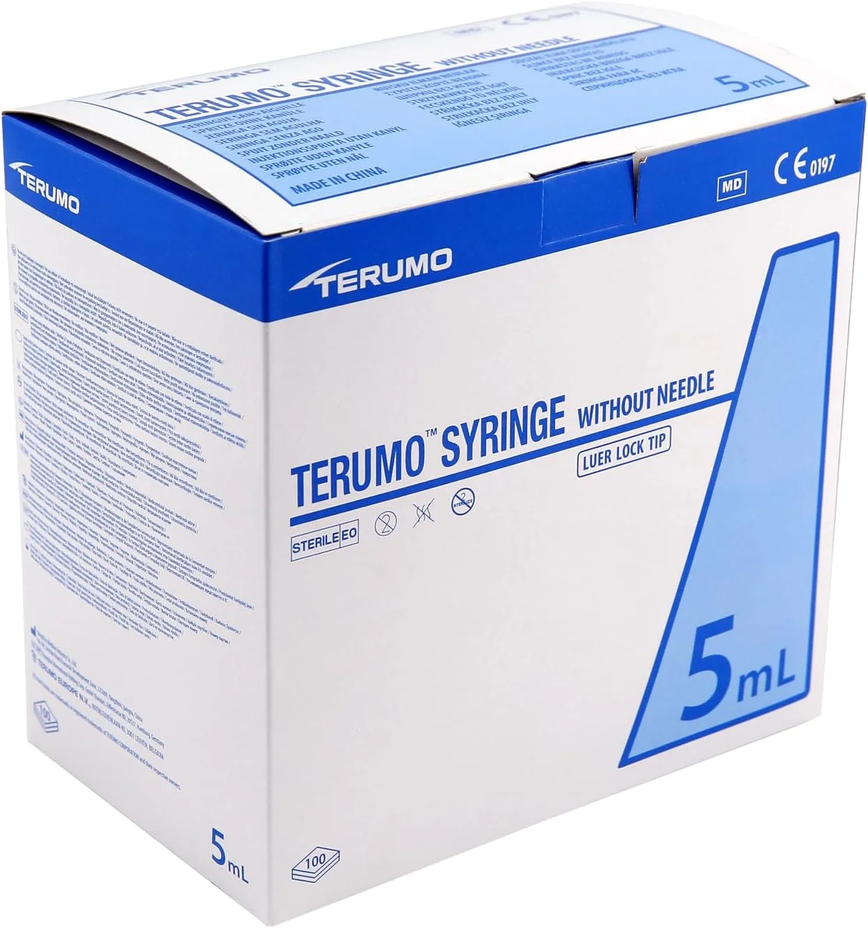 سرنگ 5 میلی لیتری تِرمو بدون سوزن، سر لوئر (بسته 100 عددی)