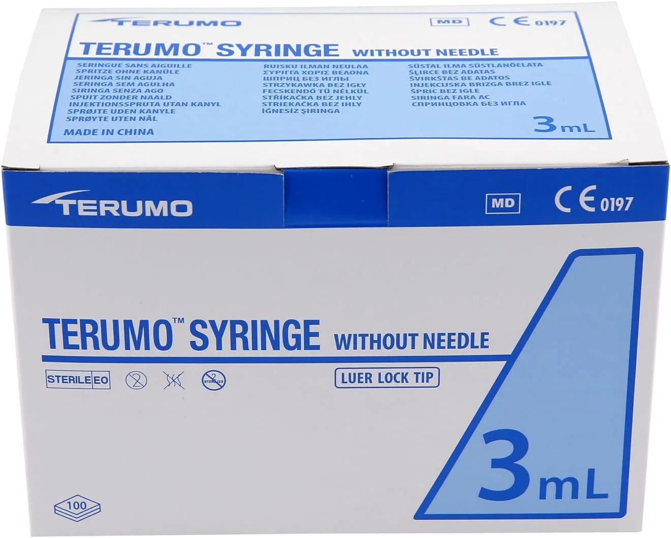 سرنگ 3 میلی لیتری تِرمو بدون سوزن، سر لوئر (بسته 100 عددی)