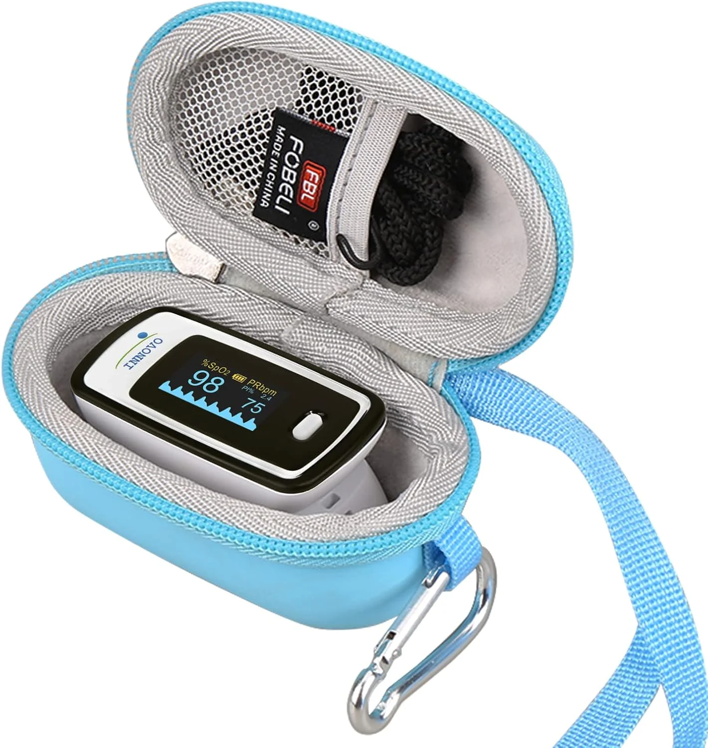 کیف حمل سخت EVA سازگار با دستگاه پالس اکسی متر انگشتی Innovo Deluxe iP900AP / Zacurate Pro 500DL 500BL (فقط کیف) کیف حمل سخت EVA سازگار با دستگاه پالس اکسی متر انگشتی Innovo Deluxe iP900AP / Zacurate Pro 500DL 500BL (فقط کیف)