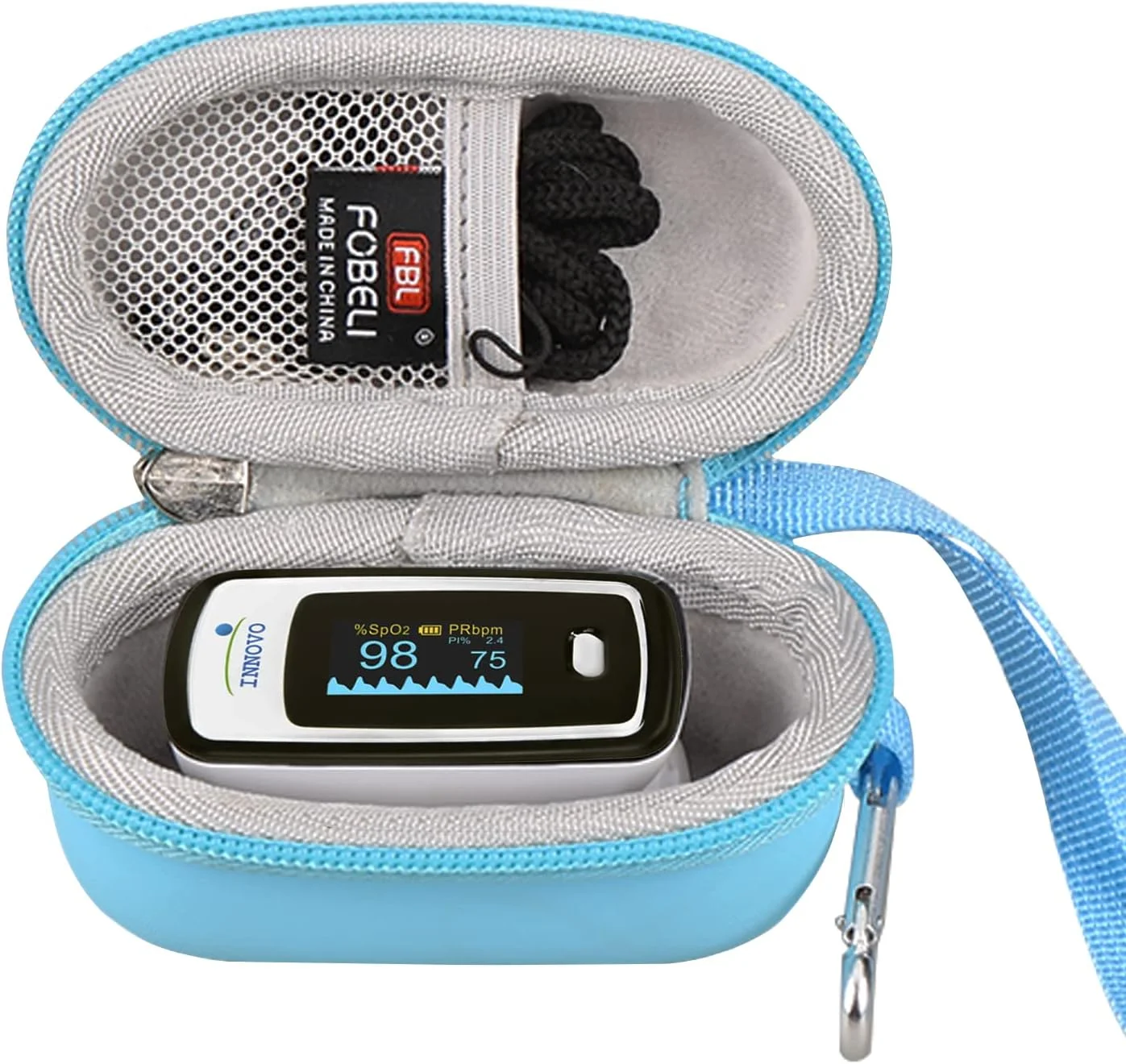 کیف حمل سخت EVA سازگار با دستگاه پالس اکسی متر انگشتی Innovo Deluxe iP900AP / Zacurate Pro 500DL 500BL (فقط کیف) کیف حمل سخت EVA سازگار با دستگاه پالس اکسی متر انگشتی Innovo Deluxe iP900AP / Zacurate Pro 500DL 500BL (فقط کیف)