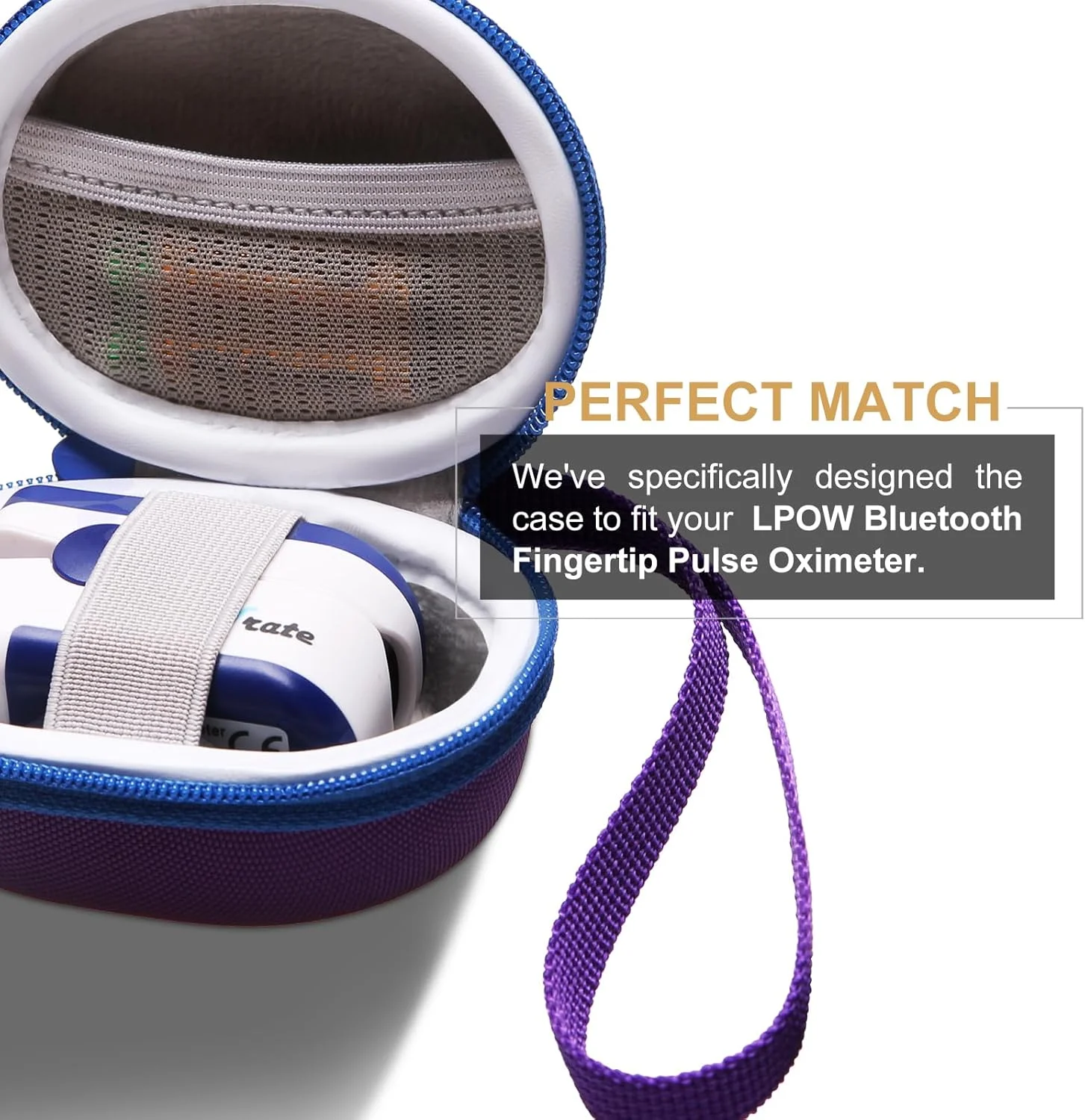 کیف انگشتی پالس اکسیمتر L LTGEM، کیف قابل حمل برای نگهداری پالس اکسیمتر خون (فقط کیف) - بنفش کیف انگشتی پالس اکسیمتر L LTGEM، کیف قابل حمل برای نگهداری پالس اکسیمتر خون (فقط کیف) - بنفش