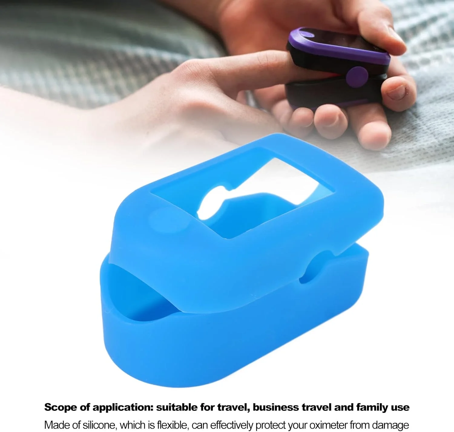 محافظ دستگاه اکسیژن خون، کاور سیلیکونی دستگاه اکسیژن خون، کاور محافظ سیلیکونی مقاوم در برابر سایش برای دستگاه انگشتی پالس اکسیمتر مناسب استفاده در منزل، محل کار و مسافرت (آبی) محافظ دستگاه اکسیژن خون، کاور سیلیکونی دستگاه اکسیژن خون، کاور محافظ سیلیکونی مقاوم در برابر سایش برای دستگاه انگشتی پالس اکسیمتر مناسب استفاده در منزل، محل کار و مسافرت (آبی)